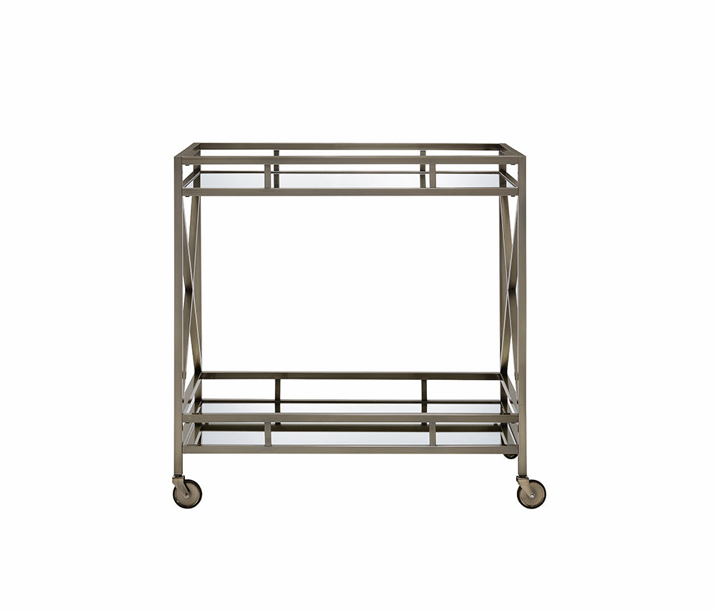 Antique Brass Metal Serving Cart