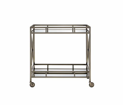 Antique Brass Metal Serving Cart