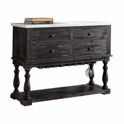 White Marble Weathered Espresso Multifunctional Server