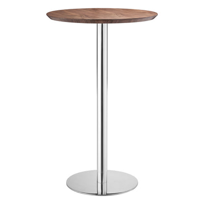 26" Rounded Stainless Steel Bar Table