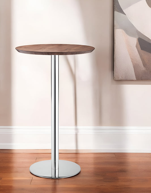 26" Rounded Stainless Steel Bar Table