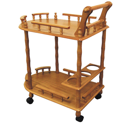 Rolling Bar Cart With Wine Storage