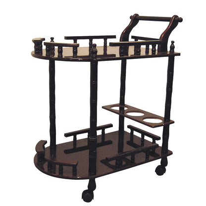 Rolling Bar Cart With Wine Storage