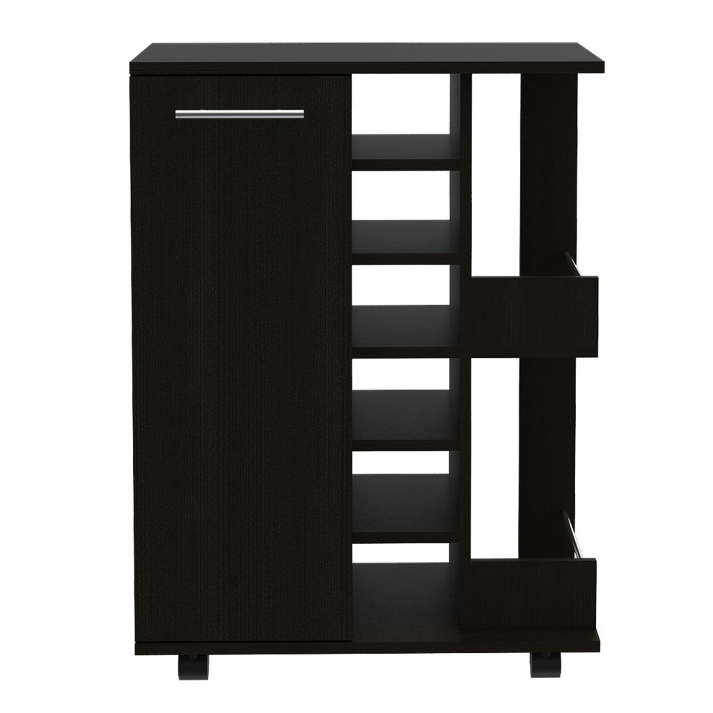 Contemporary Rolling Bar Cabinet