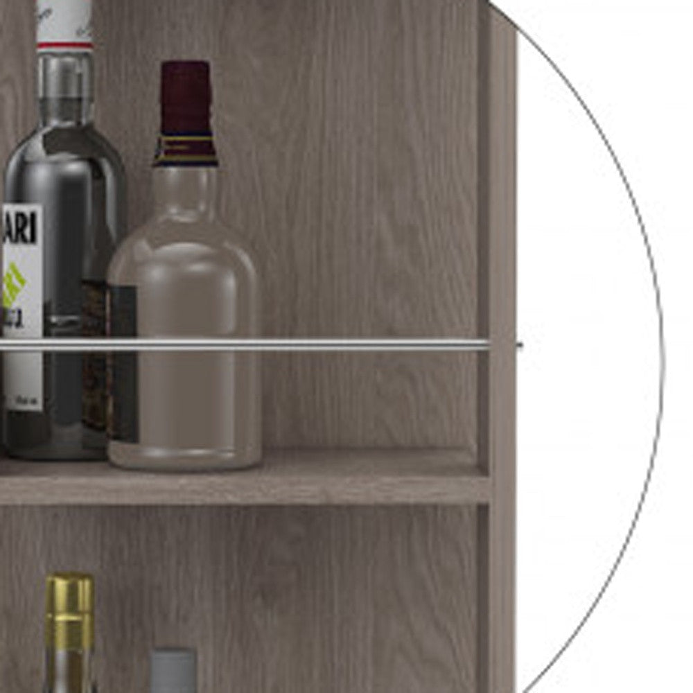 Contemporary Rolling Bar Cabinet