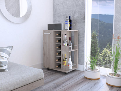 Contemporary Rolling Bar Cabinet