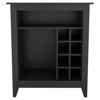 Modern Black Bar and Wine Storage Cabinet
