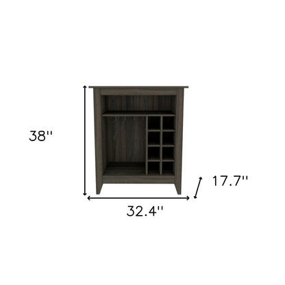 Modern Black Bar and Wine Storage Cabinet