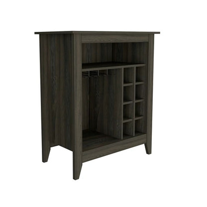 Modern Black Bar and Wine Storage Cabinet