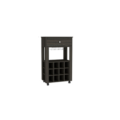 Espresso Rolling Bar Cart