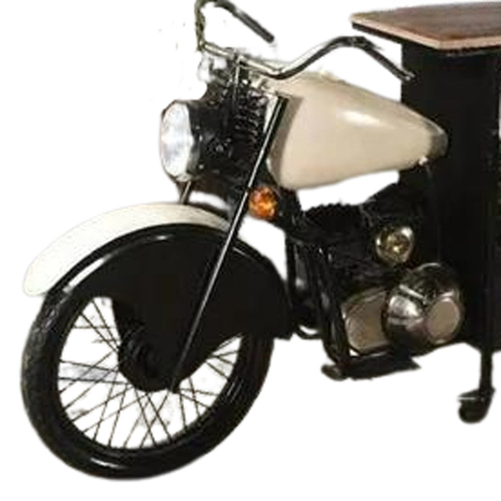 Industrial Rolling Metal Bar Cart With Wine Storage