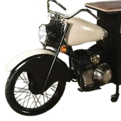 Industrial Rolling Metal Bar Cart With Wine Storage