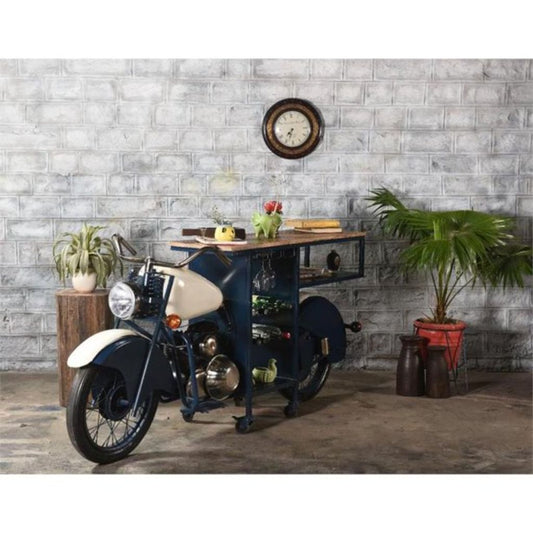 Industrial Style Rolling Bar Cart