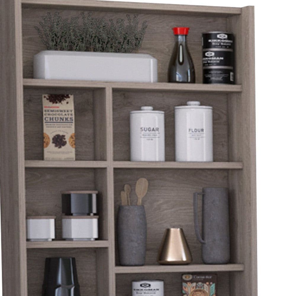 24" Light Gray Wood Kitchen Island Set With Storage