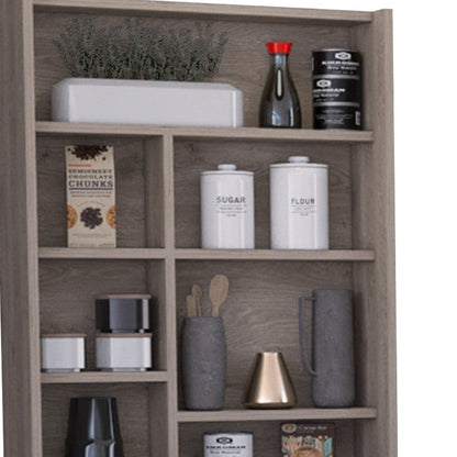 24" Light Gray Wood Kitchen Island Set With Storage