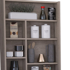 24" Light Gray Wood Kitchen Island Set With Storage