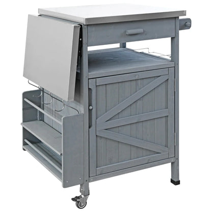 Outdoor Grill Cart with Stainless Steel Top
