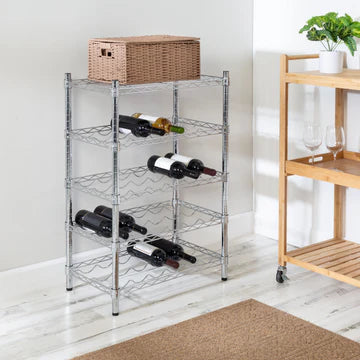 Honey Can Do 4-Tier Chrome Wine Rack