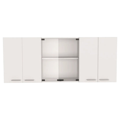 41" Dark Brown and White Wood Kitchen Island Set