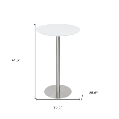 26" Rounded Stainless Steel Bar Table