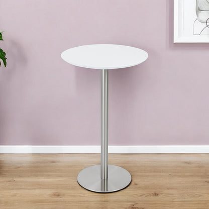 26" Rounded Stainless Steel Bar Table