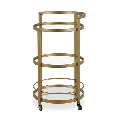Modern-style Brass & Steel Bar Cart