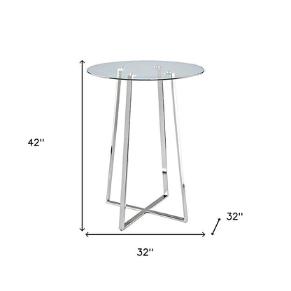 63" White Silver And Black Glass Faux Crystal And Wood Rectangular Bar Table
