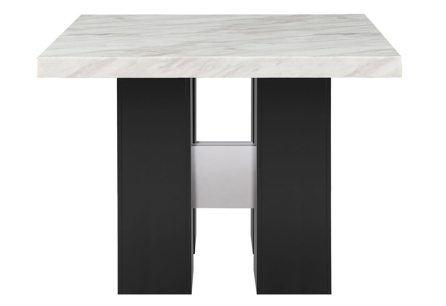 48" White Square Wood Bar Table