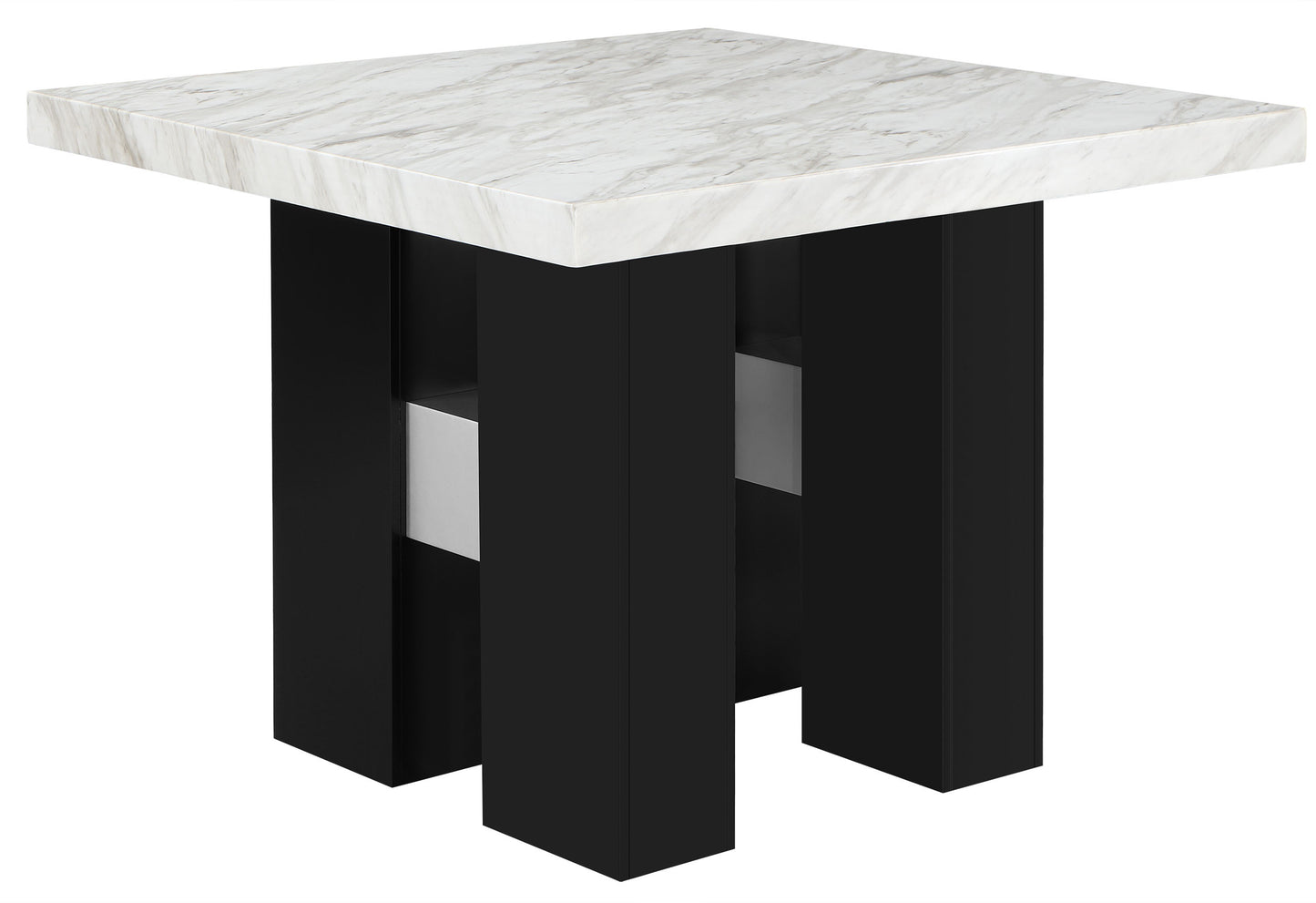 48" White Square Wood Bar Table