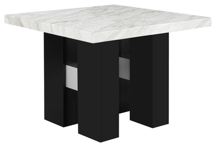 48" White Square Wood Bar Table