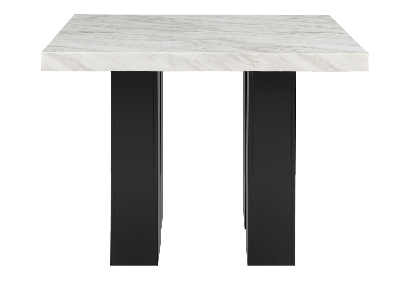48" White Square Wood Bar Table