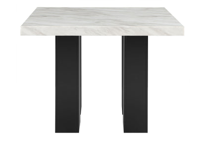 48" White Square Wood Bar Table