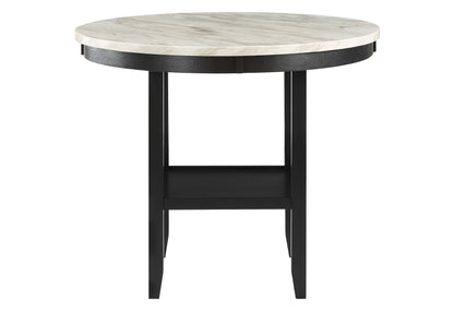 42" White Square Wood Bar Table