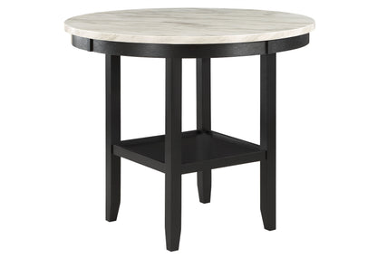 42" White Square Wood Bar Table