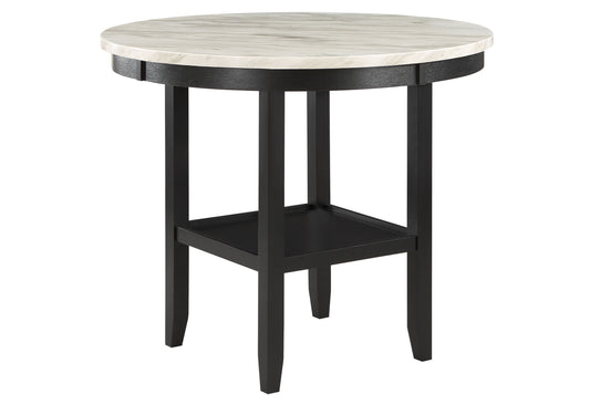 42" White Square Wood Bar Table