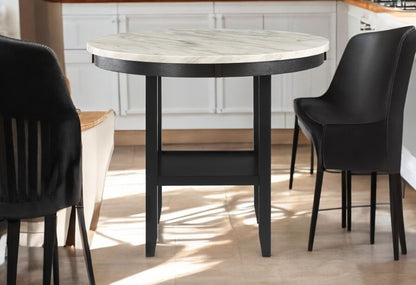 42" White Square Wood Bar Table
