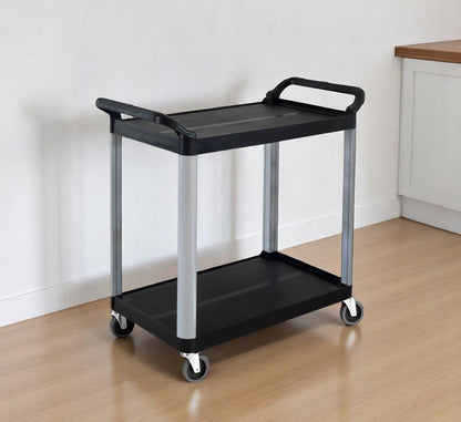 Plastic & Aluminum Rolling Bar Cart