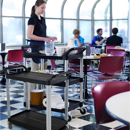 Plastic & Aluminum Rolling Bar Cart