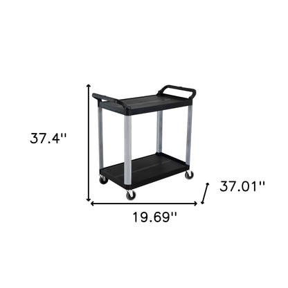 Plastic & Aluminum Rolling Bar Cart