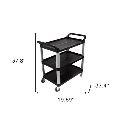 Heavy Duty Plastic Rolling Bar Cart