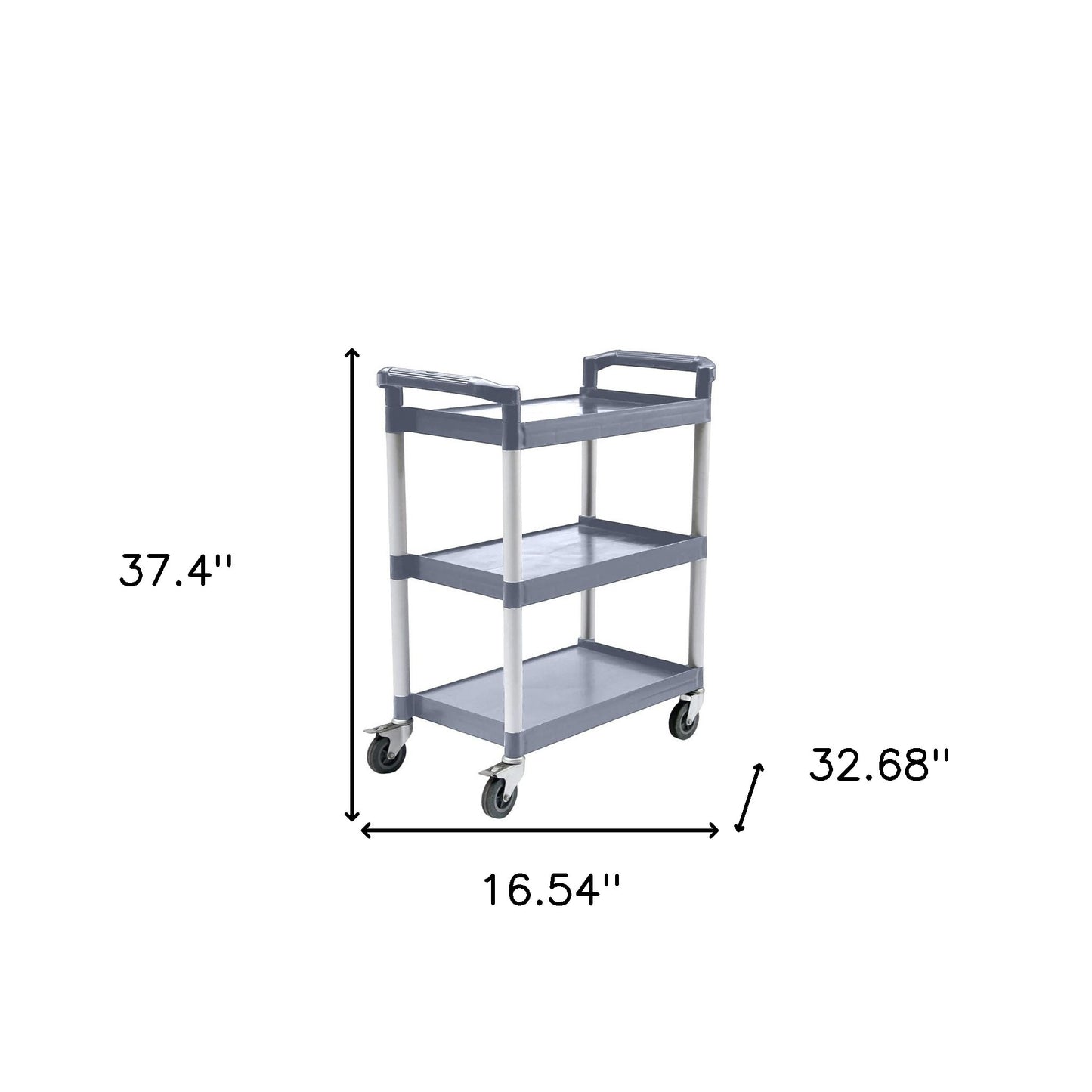 Heavy Duty Plastic Rolling Bar Cart