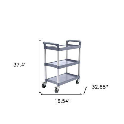 Heavy Duty Plastic Rolling Bar Cart