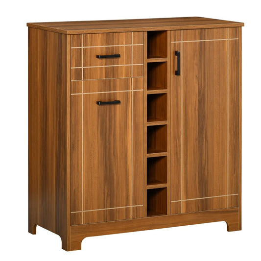 HOMCOM Retro Wine Cabinet for 6 Bottles