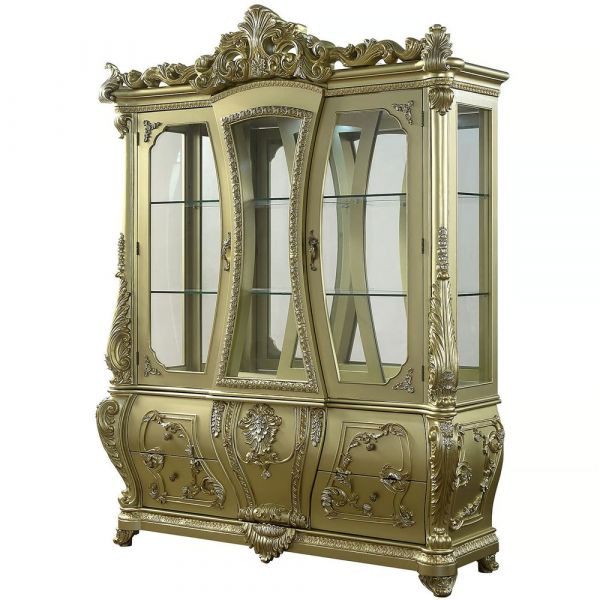 Cabriole Gold Bar Cabinet