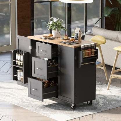 50" Rolling Kitchen Island