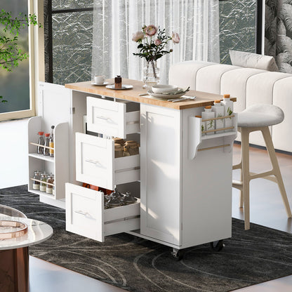 50" Rolling Kitchen Island