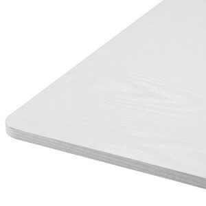 Homeroots Steel 24" White Wood Square Bar Table