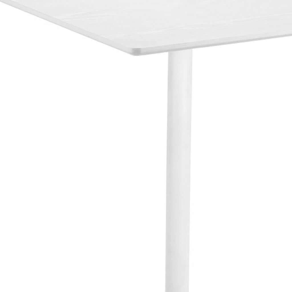 Homeroots Steel 24" White Wood Square Bar Table