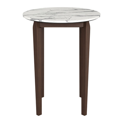 32" White Rounded Bar Table