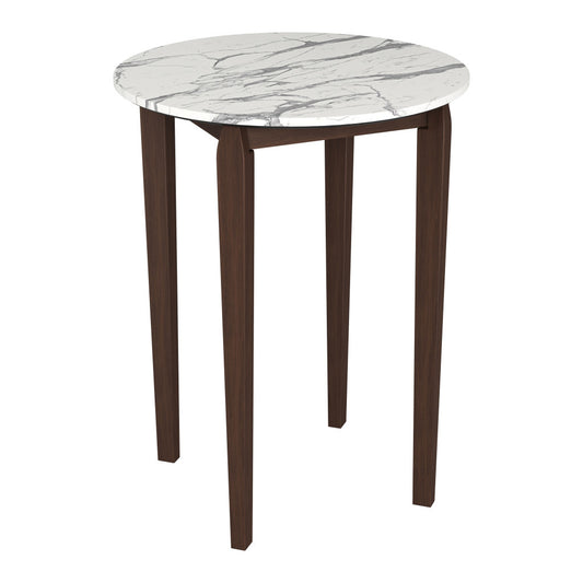 32" White Rounded Bar Table